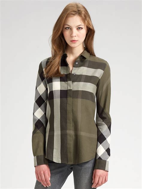 burberry green top